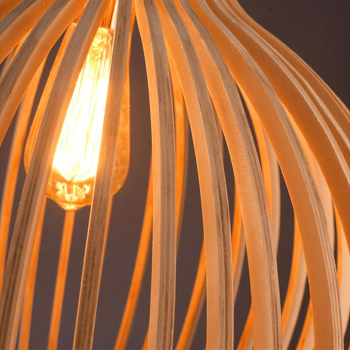 Handmade Wooden Pendant Lamp - RustikAura-Classic wood-23 cm-State of Style