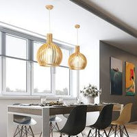 Handmade Wooden Pendant Lamp - RustikAura-Classic wood-23 cm-State of Style