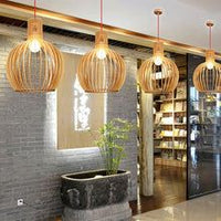 Handmade Wooden Pendant Lamp - RustikAura-Classic wood-23 cm-State of Style
