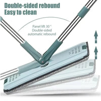Hands-Free Flat Mop with Bucket - FlexiMop-3 Pads-State of Style