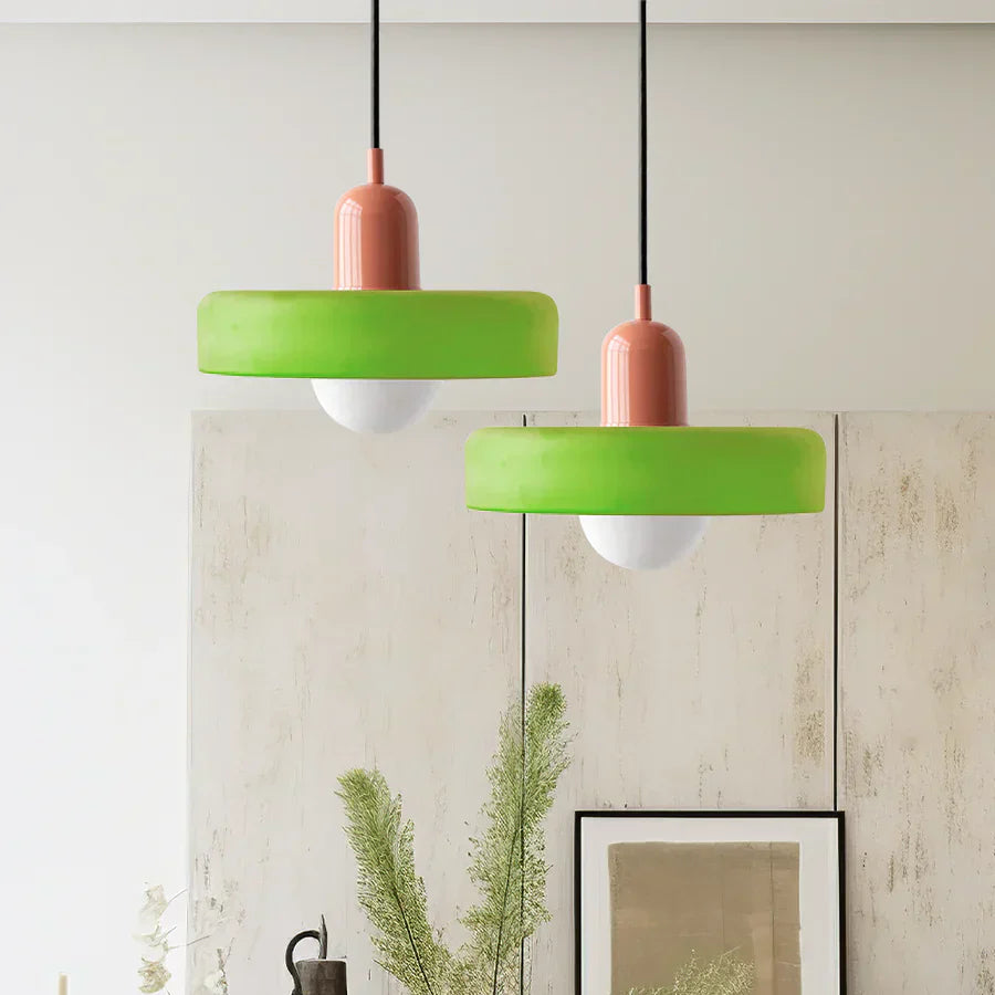 Hanging Ceiling Lamp - NordicLuxe-Green-Pink-25 x 18 cm-State of Style