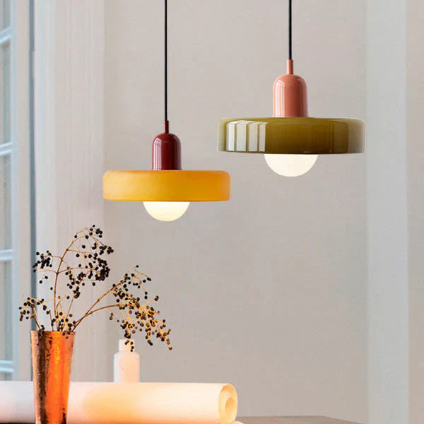Hanging Ceiling Lamp - NordicLuxe-White-Red-25 x 18 cm-State of Style