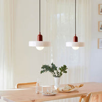 Hanging Lamp of Coloured Glass - BauLume-Green-Red-25 x 18 cm-State of Style