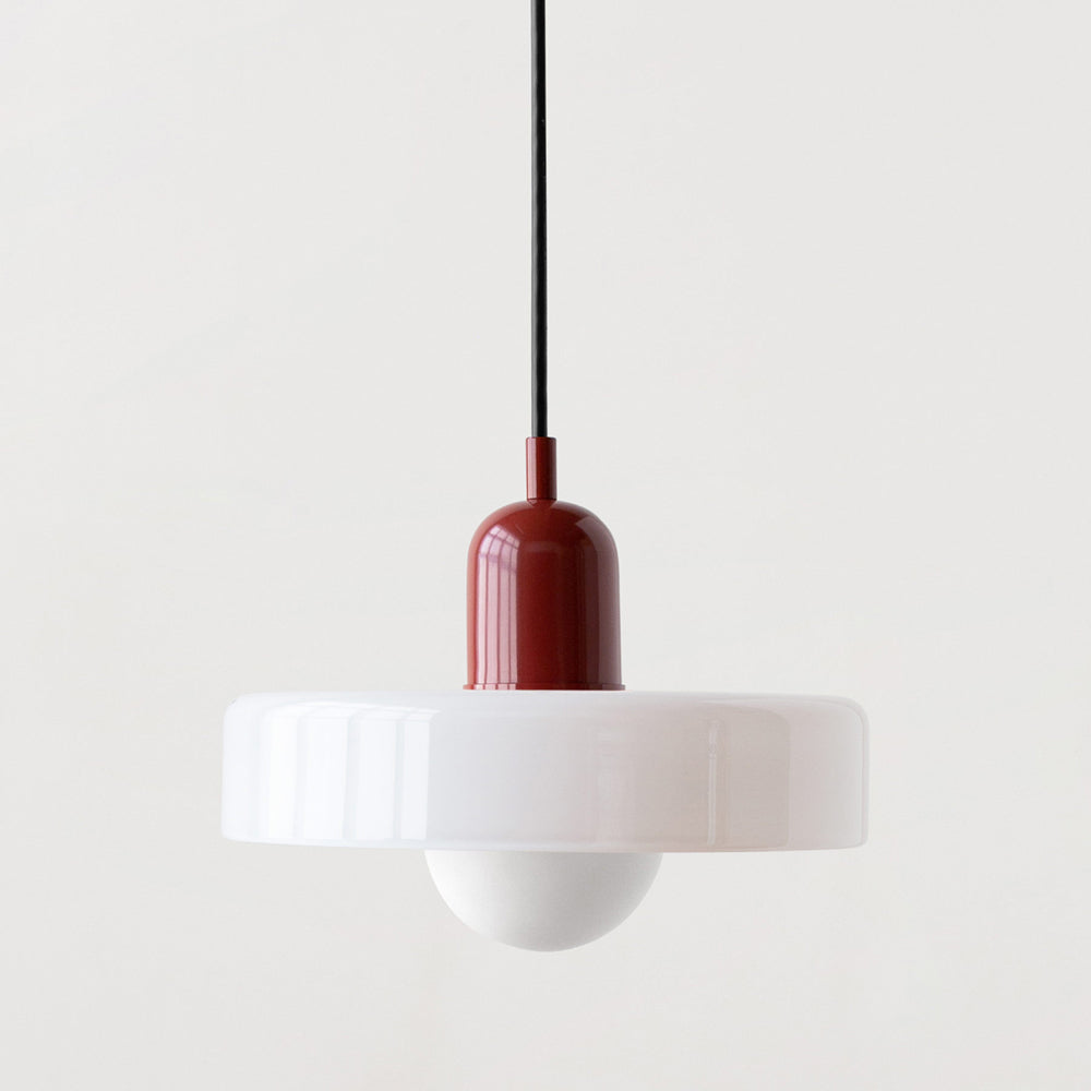 Hanging Lamp of Coloured Glass - BauLume-Green-Red-25 x 18 cm-State of Style