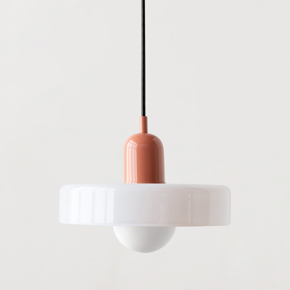 Hanging Lamp of Coloured Glass - BauLume-Green-Red-25 x 18 cm-State of Style
