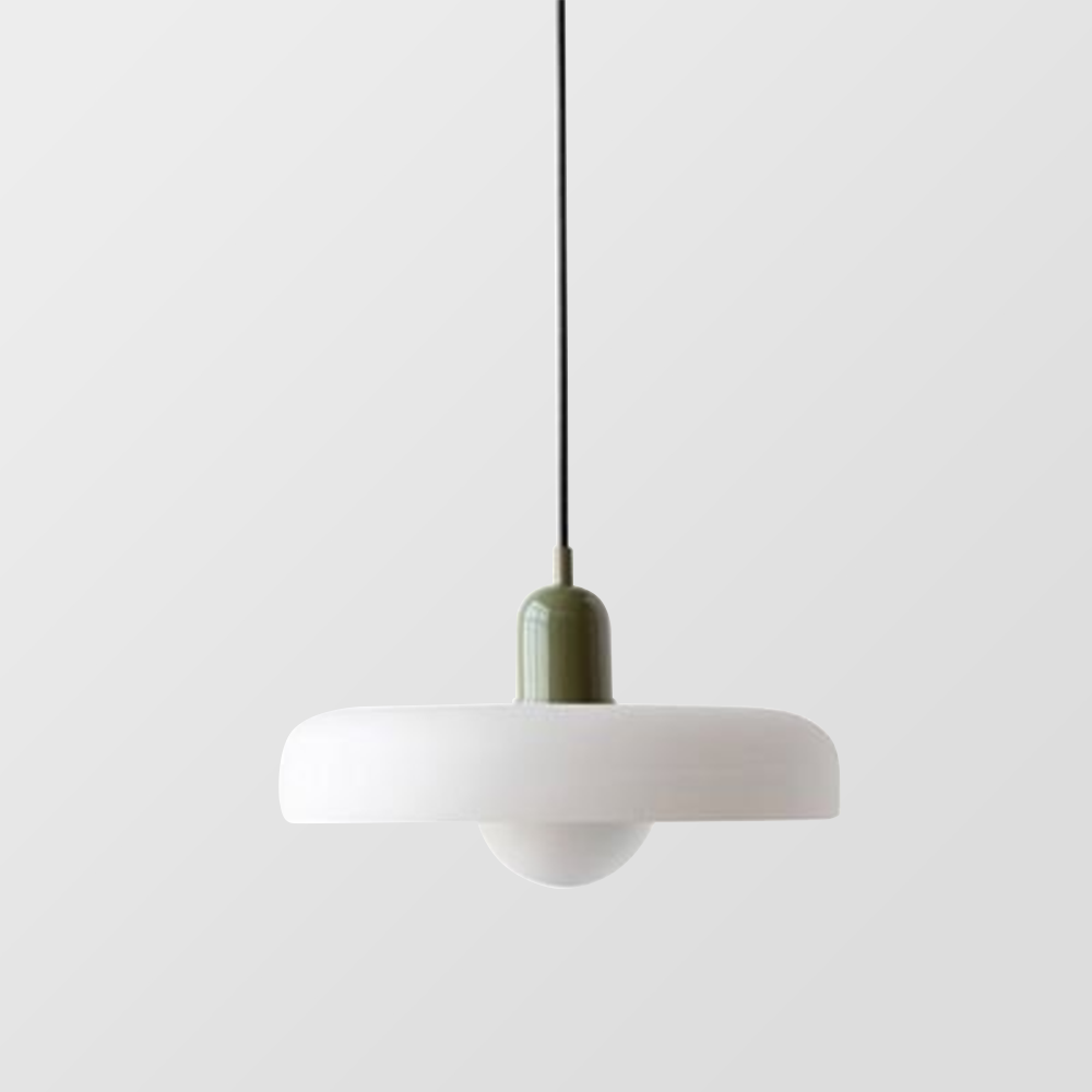 Hanging Lamp of Coloured Glass - BauLume-Green-Red-25 x 18 cm-State of Style