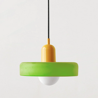 Hanging Lamp of Coloured Glass - BauLume-Icy Green-Yellow-25 x 18 cm-State of Style