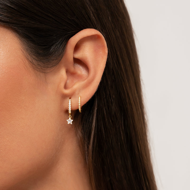 Hanging Star Earrings - Lyra-Gold-State of Style