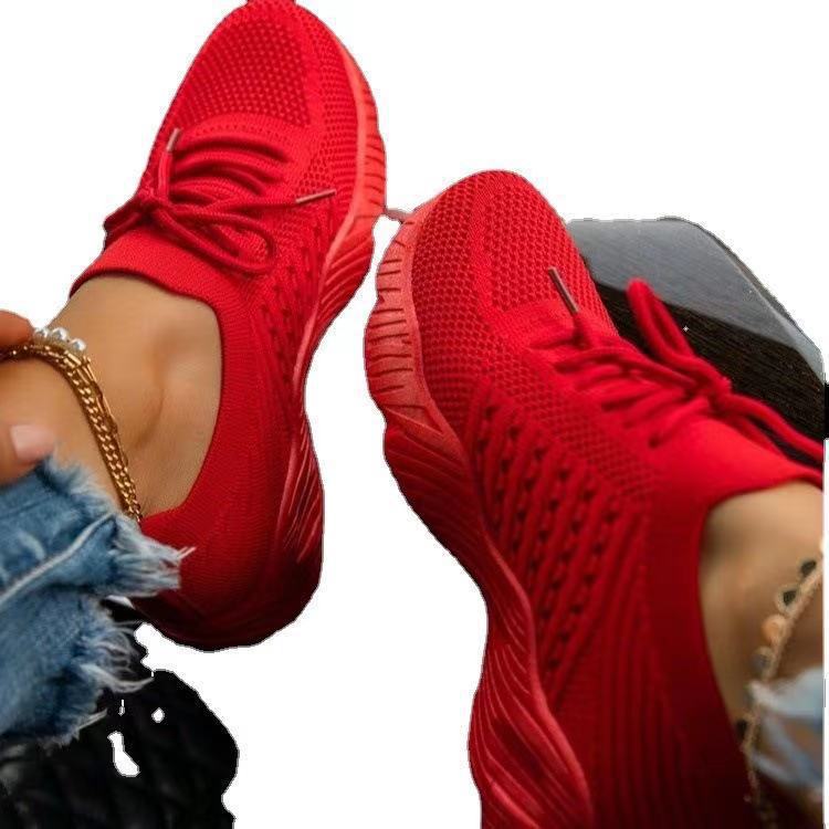 HannasSneaks | Trendy Casual Sneakers for Women-Red-4.5-State of Style