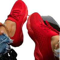 HannasSneaks | Trendy Casual Sneakers for Women-Red-4.5-State of Style