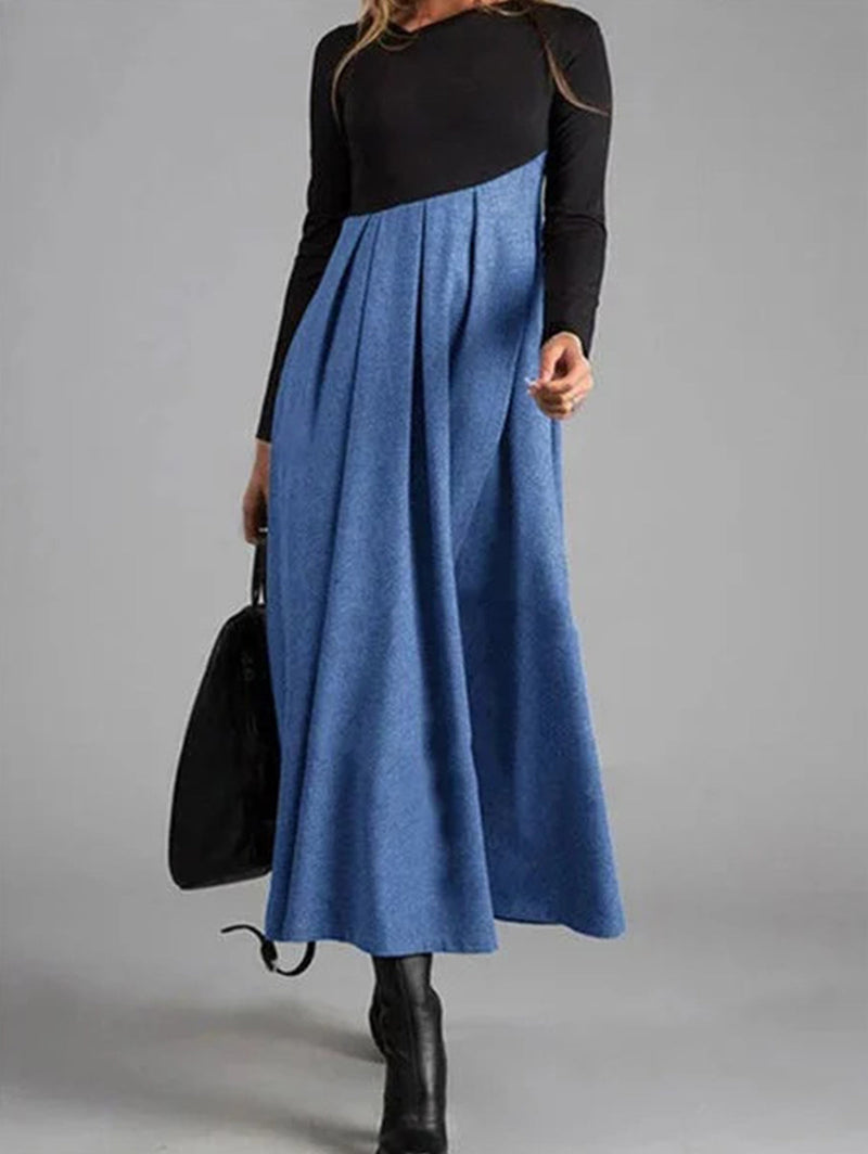 Harmony Dress with Colourful Style – Elina-Blue-XS-State of Style