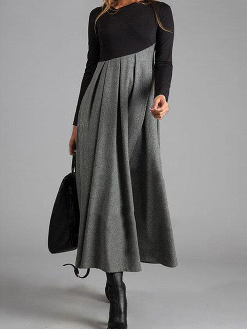 Harmony Dress with Colourful Style – Elina-Grey-XS-State of Style