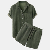 HarrysSet | Men's Stylish & Comfortable 2-Piece Outfit-Green-S-State of Style
