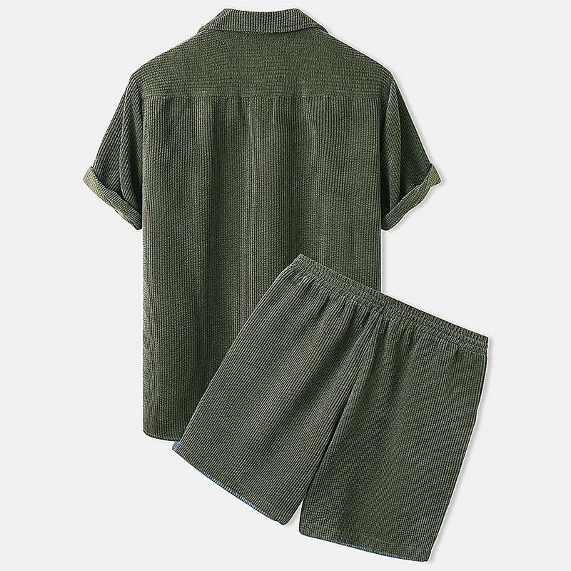 HarrysSet | Men's Stylish & Comfortable 2-Piece Outfit-Yellow-S-State of Style