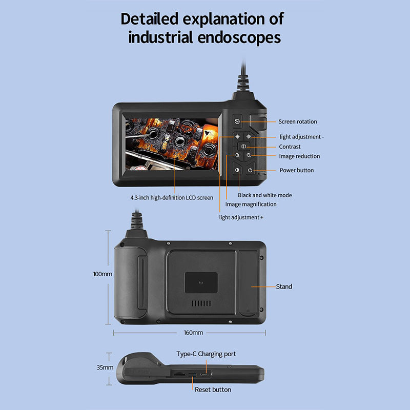 HD Inspection Endoscope with Screen – ScopeLite HD-Orange-Only (5 meters)-State of Style