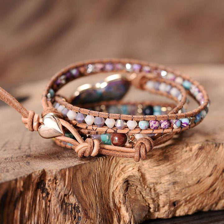 Healing Jasper Heart Wrap Bracelet - Amaris-State of Style
