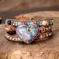 Healing Jasper Heart Wrap Bracelet - Amaris-State of Style