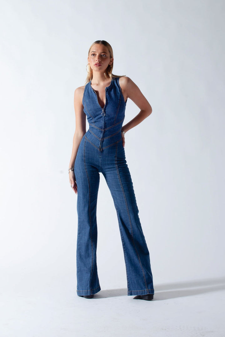Heart-shaped backless denim jumpsuit for women - Sakura-Blue-XS-State of Style