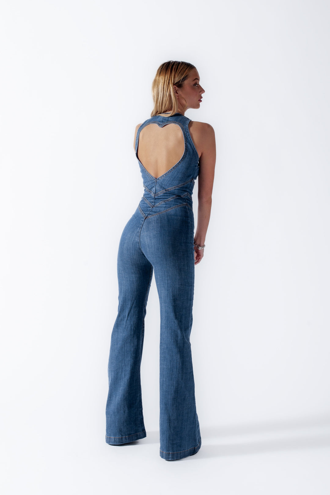 Heart-shaped backless denim jumpsuit for women - Sakura-Blue-XS-State of Style