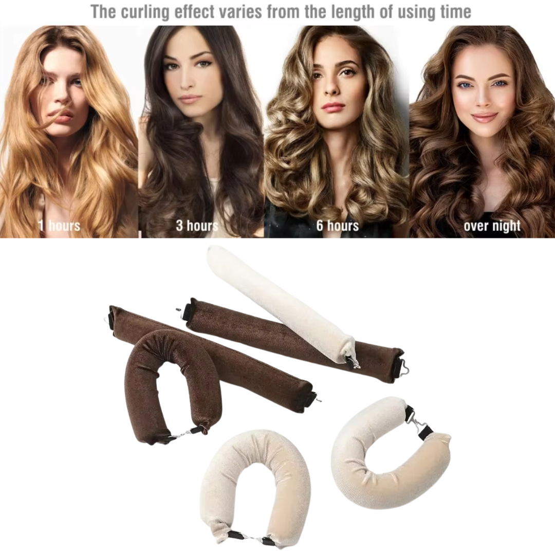 Heatless Hair Curler Set - Soft Curls While You Sleep-Beige-3 pieces-State of Style