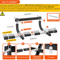 Heavy Duty Pull-up Bar for Door Frame – Maximum 200 Kg Capacity-Black-State of Style