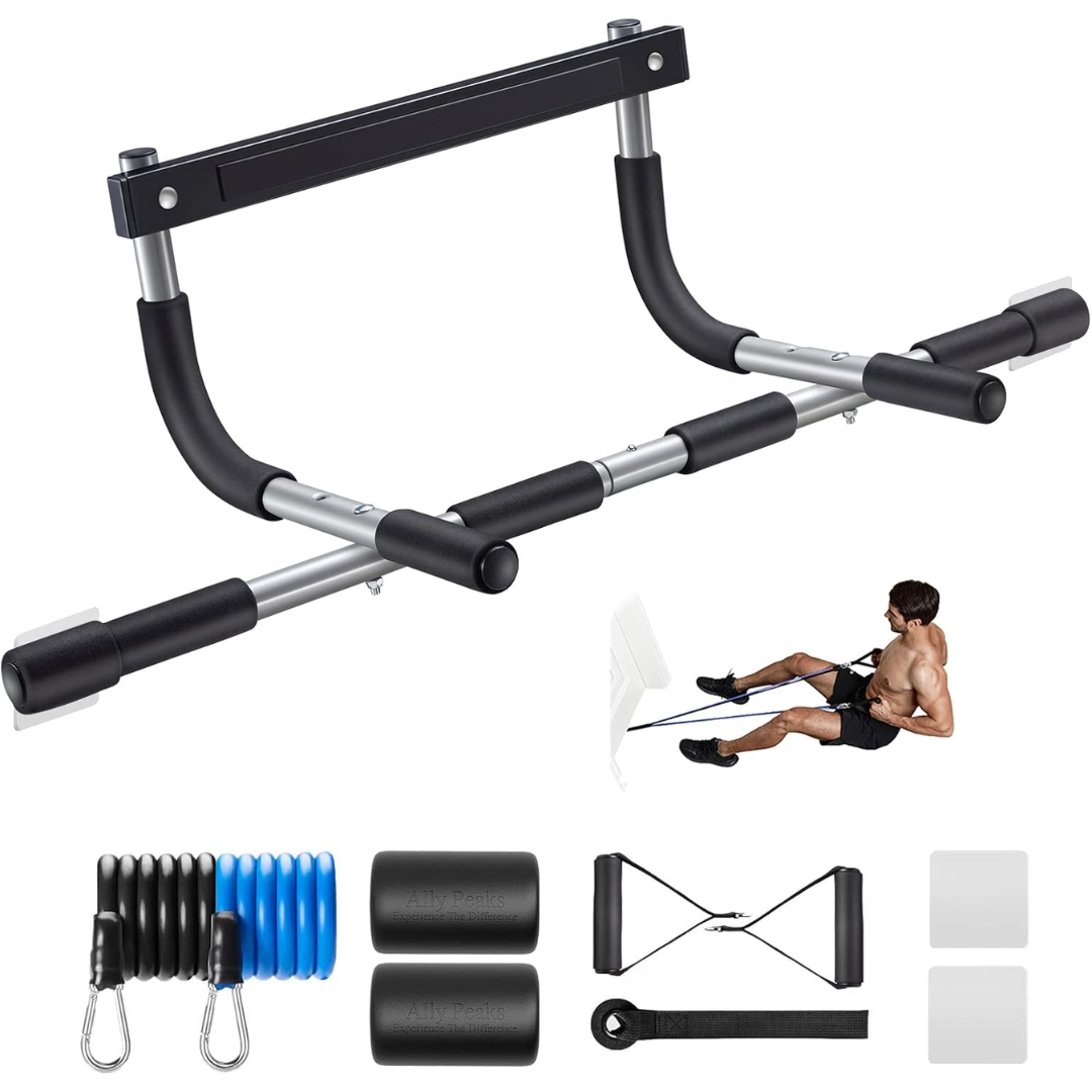 Heavy Duty Pull-up Bar for Door Frame – Maximum 200 Kg Capacity-Silver-State of Style