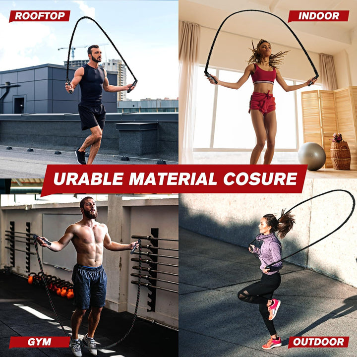 Heavy Weighted Jump Rope-1.2 kg = 2.65 lbs-State of Style