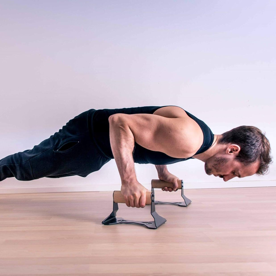 Heavy Wooden Push-Up Handles - Non-slip Parallettes Bars-State of Style