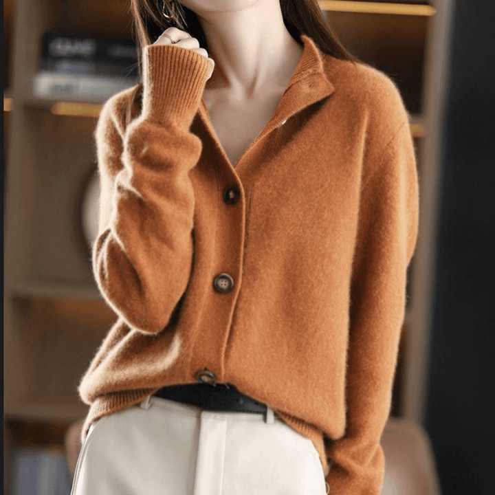 HeidiesCardigan | Women's Soft & Stylish Cardigan-Rust-S-State of Style