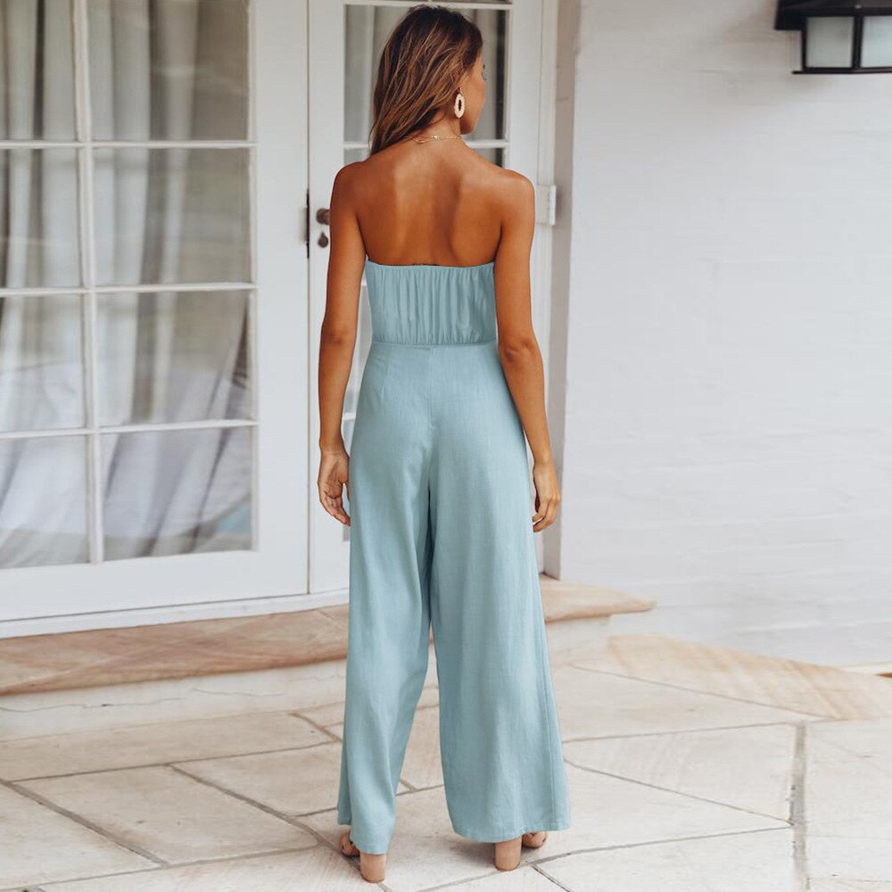 HelenasSuit | Women's Stylish Open-Back Jumpsuit-White-S-State of Style