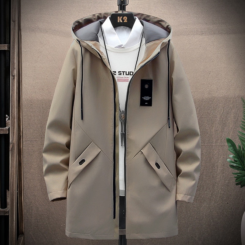 HenkjansJacket | Men's Stylish Longline Jacket-Camel-S-State of Style