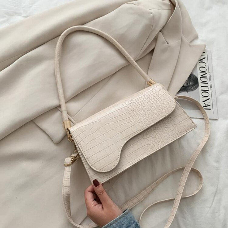 HerBag | Women's Stylish Crossbody Handbag-White-26x14x7cm-State of Style