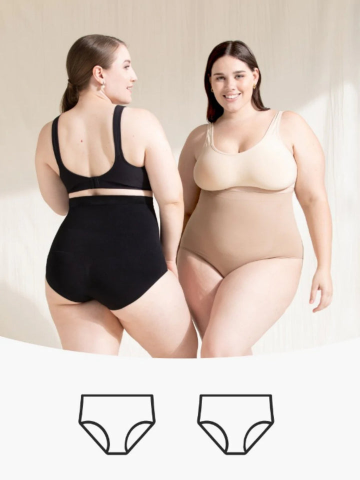 HerPanty | Women's Shaping & Supportive Underwear-Black + Beige free-S-State of Style