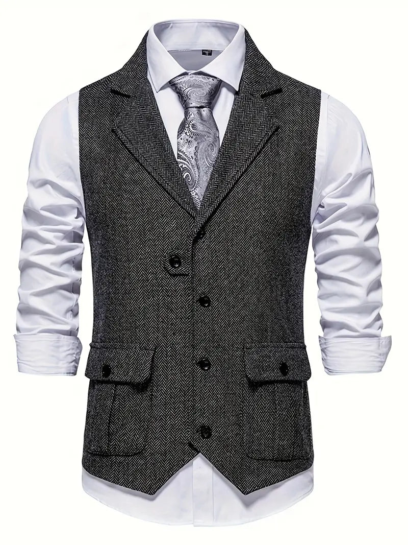Herringbone Blazer for Men - Niklas-Grey-S-State of Style