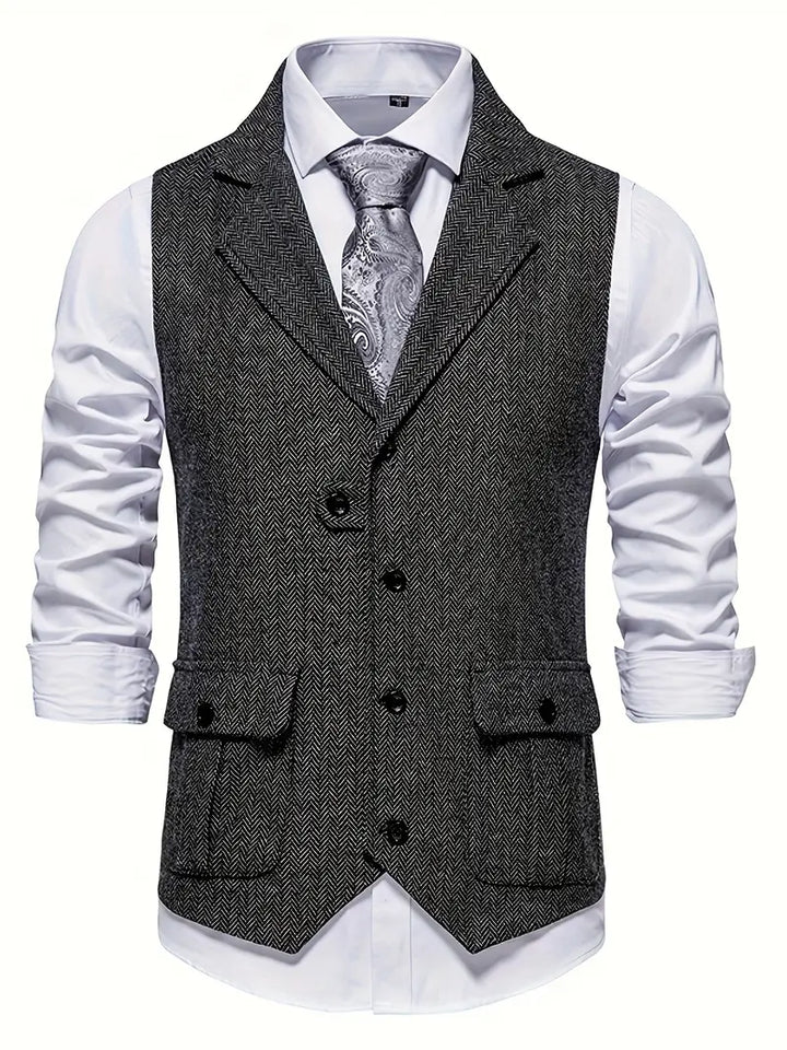 Herringbone Blazer for Men - Niklas-Grey-S-State of Style