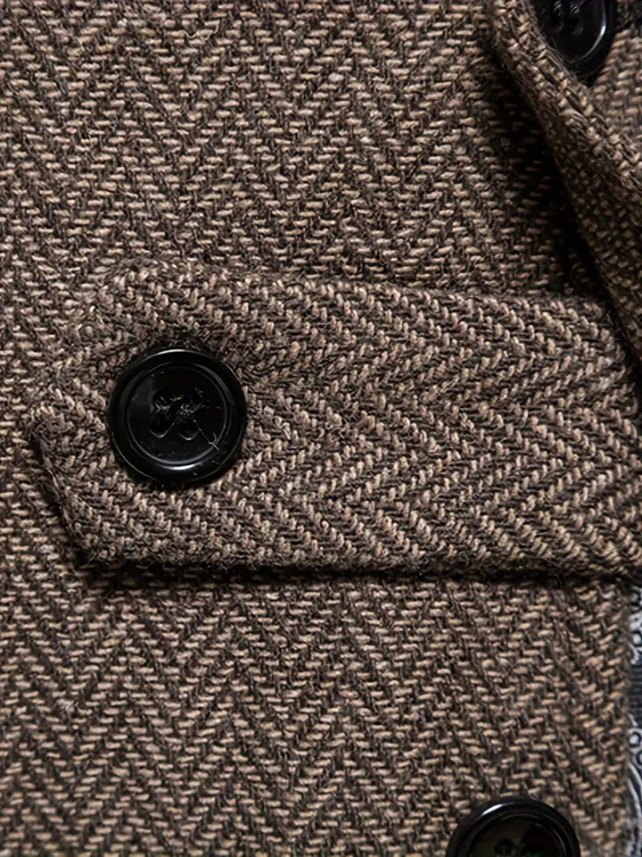 Herringbone Blazer for Men - Niklas-Khaki-S-State of Style