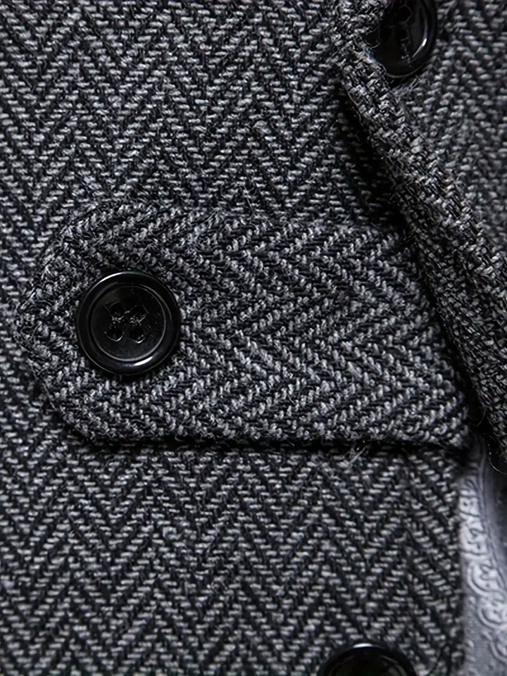 Herringbone Blazer for Men - Niklas-Khaki-S-State of Style