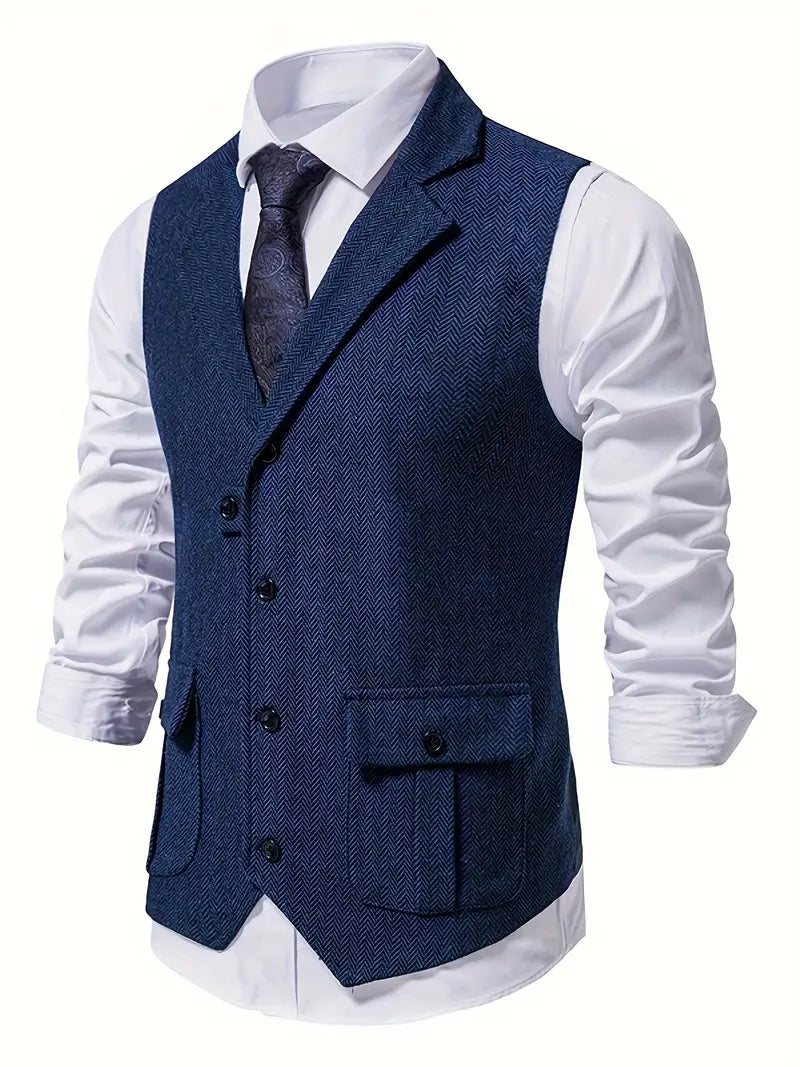 Herringbone Blazer for Men - Niklas-Khaki-S-State of Style
