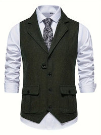 Herringbone Blazer for Men - Niklas-Olive Green-S-State of Style