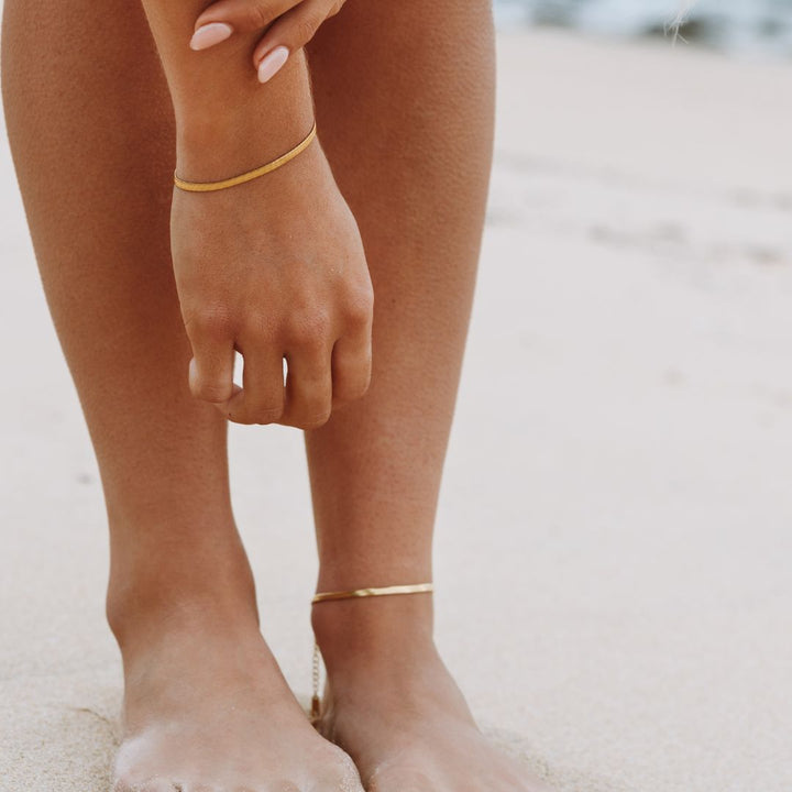 Herringbone Bracelet - Lana-Gold-State of Style