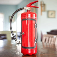 Hidden bottle storage in the shape of a fire extinguisher – BlazeVault-Red-State of Style