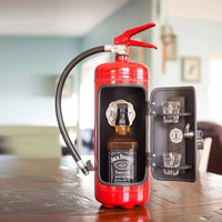 Hidden bottle storage in the shape of a fire extinguisher – BlazeVault-Red-State of Style