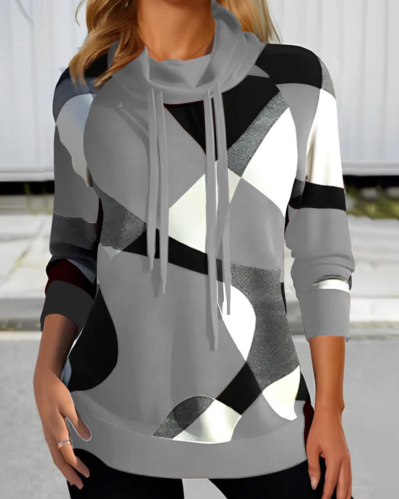 High Collar Sweater – Lorina-Grey-S-State of Style