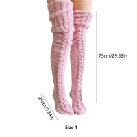 High Knitted Wool Women's Socks - WarmWool-Grey-State of Style
