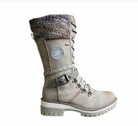 High Ladies Boots with Orthopaedic Sole - Amelia-White-5-State of Style