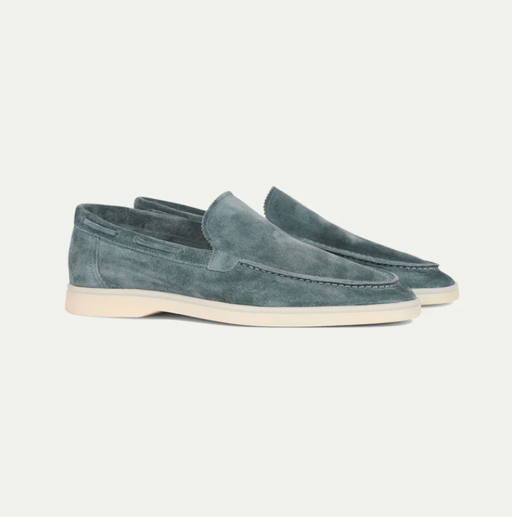 High-quality leather loafers for men - Ricardo-Light Turquoise-3.5-State of Style