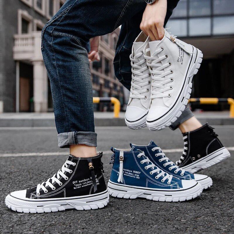 High Sneakers for Men - Viggo FlexCity-White-6-State of Style
