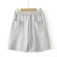 High-Waisted Plus-Size Shorts with Drawstring Waist-Black-3XL-State of Style