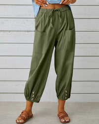High-Waisted Women's Trousers – Olivia-Army green-S-State of Style