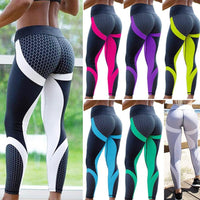 High Waisted Women's Yoga Leggings with Geometric Pattern - Aurora-Black-S-State of Style